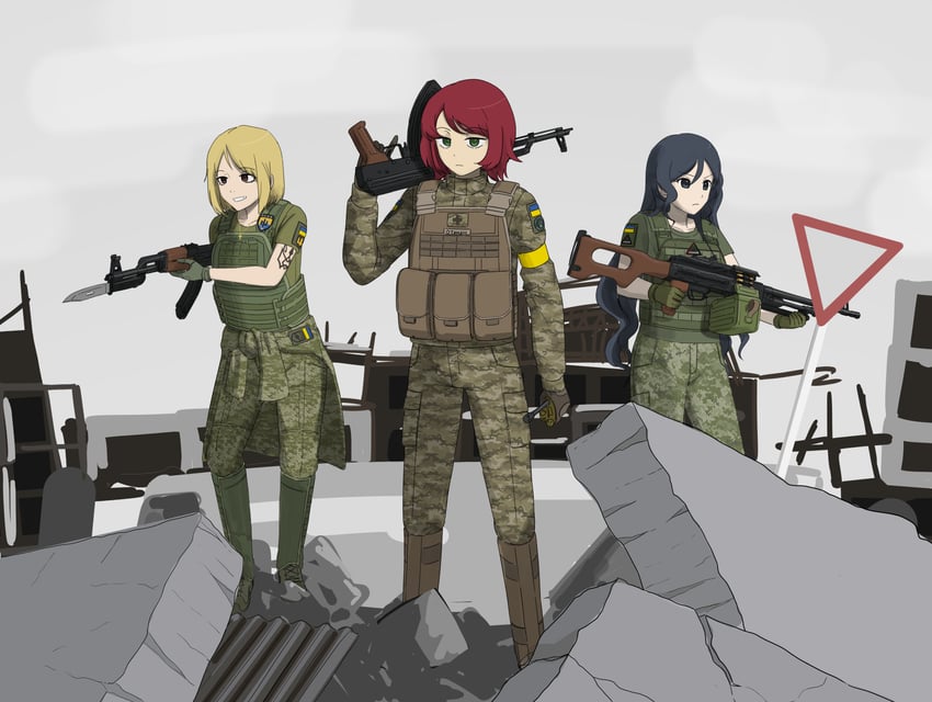 marichka, kraken, and kenneth del duca (original) drawn by black_cat03