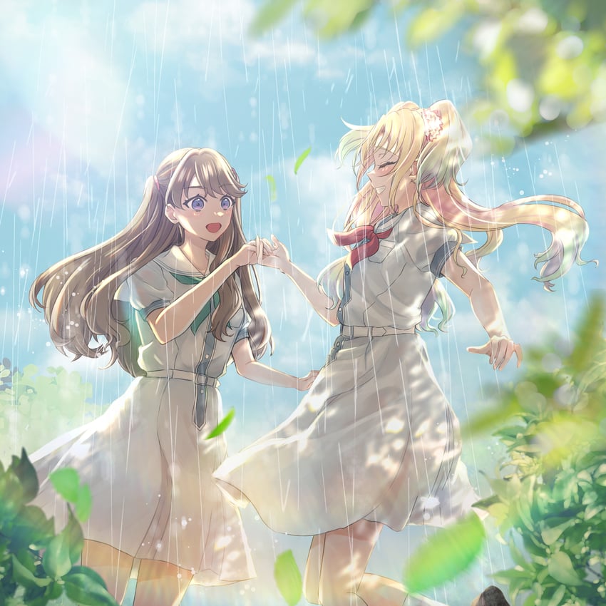 fujishima megumi and osawa rurino (love live! and 1 more) drawn by suito