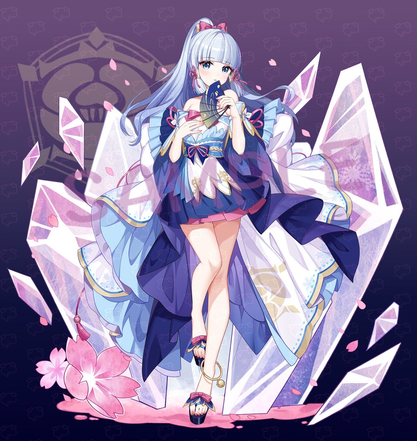 kamisato ayaka (genshin impact) drawn by gou_lianlian_dogface
