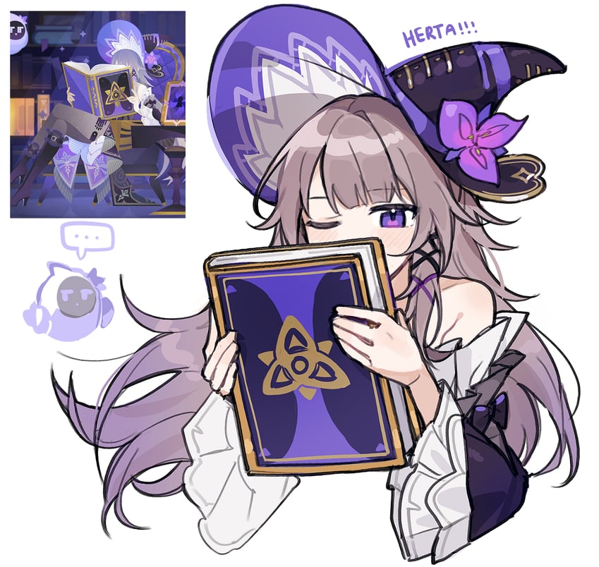 herta and the herta (honkai and 1 more) drawn by emne