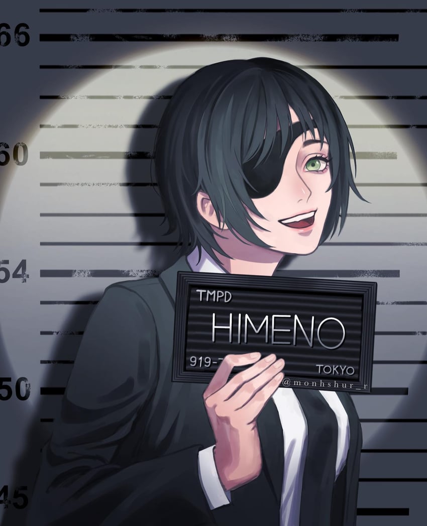 himeno (chainsaw man and 1 more) drawn by monhshur_r