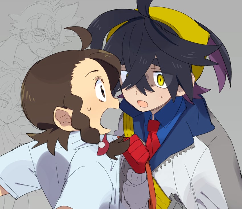 kieran, juliana, jacq, and briar (pokemon and 1 more) drawn by moruka_(karupattyo03)