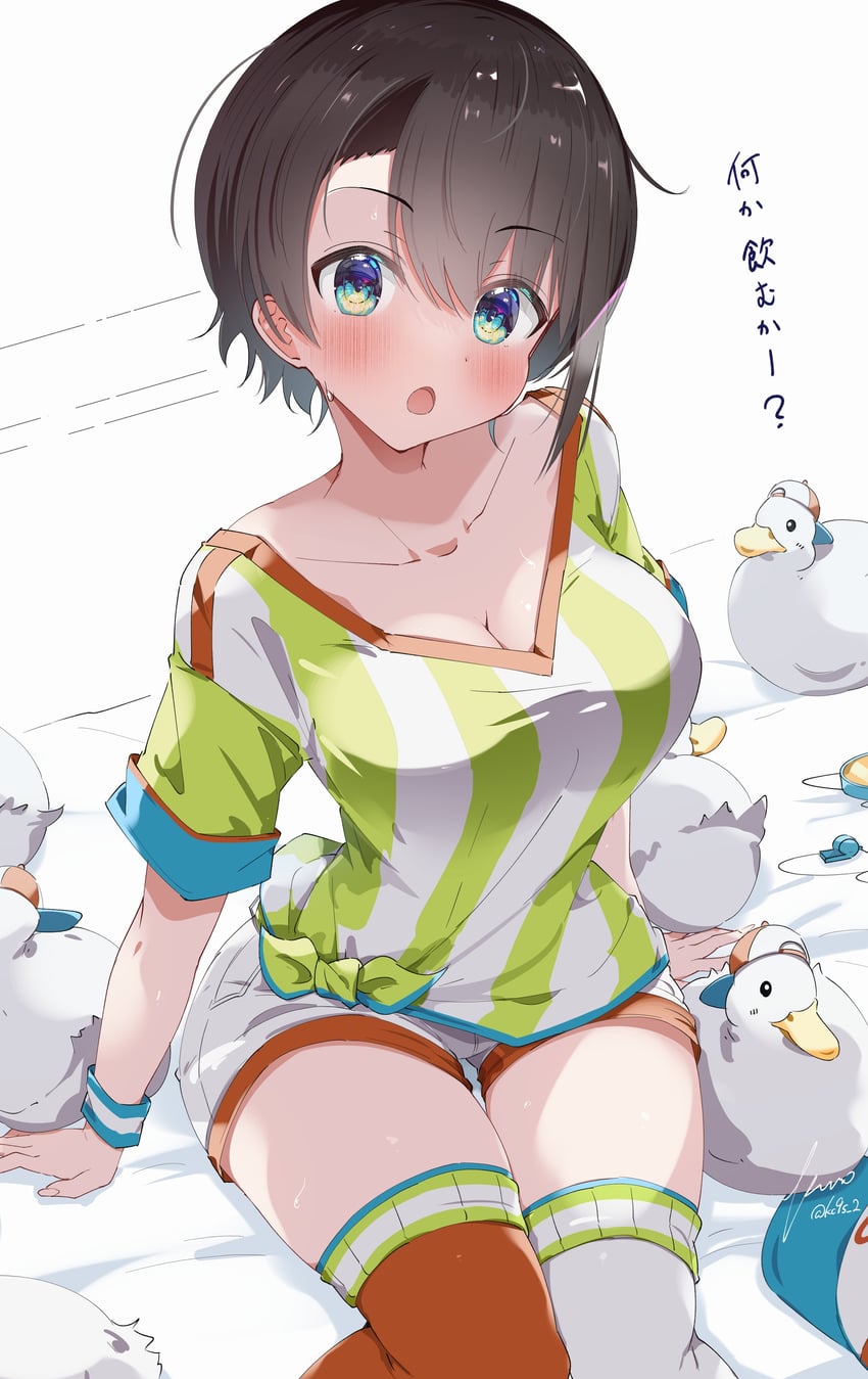 oozora subaru and subaru duck (hololive) drawn by kuno_(kc9s)
