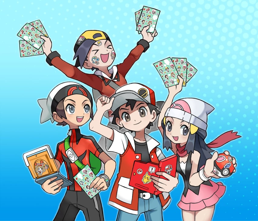 pikachu, dawn, may, red, ethan, and 5 more (pokemon and 7 more) drawn by hyo_oppa