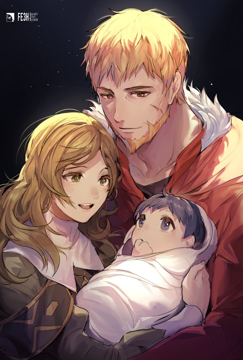 jeralt reus eisner, sitri, and byleth (fire emblem and 1 more) drawn by velahka