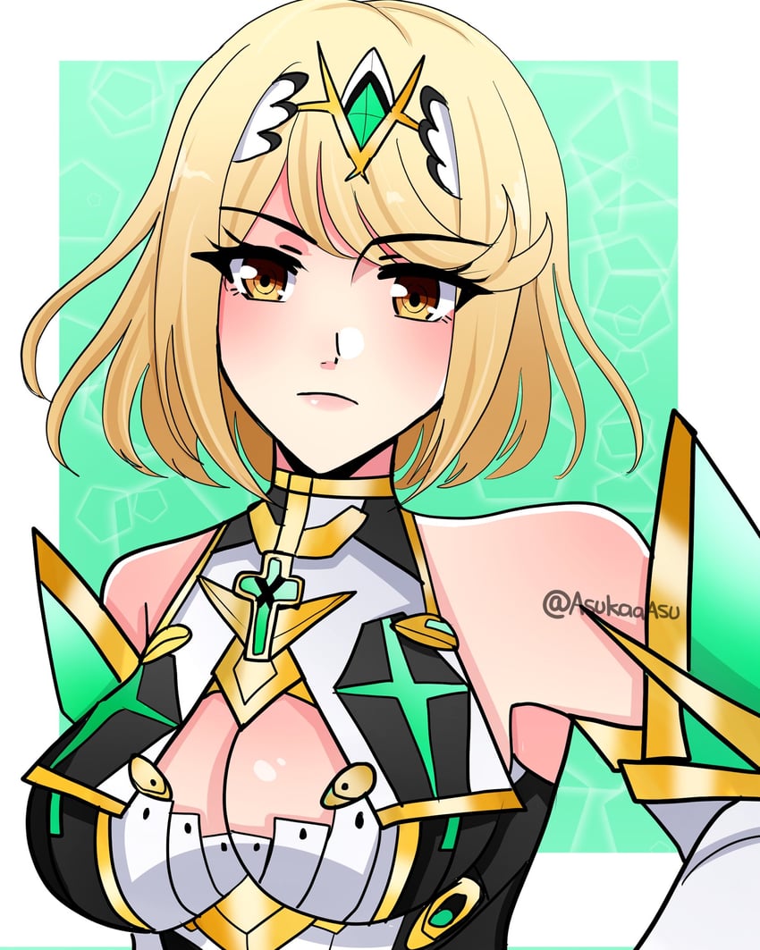 mythra (xenoblade chronicles and 1 more) drawn by aegis_asu