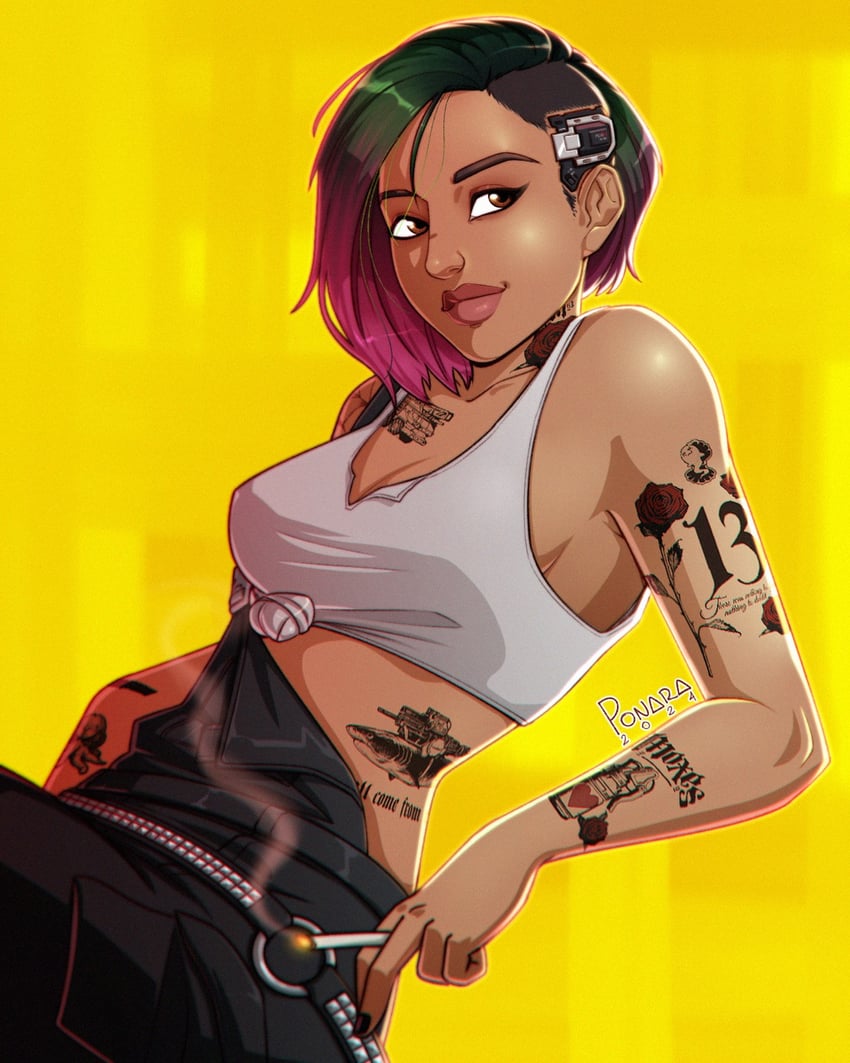 judy alvarez (cyberpunk and 1 more) drawn by ponara