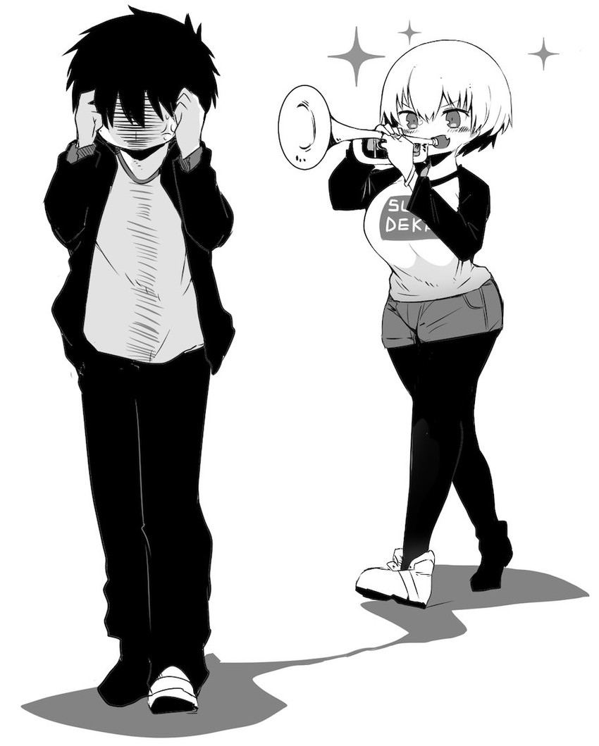 uzaki hana and sakurai shin'ichi (uzaki-chan wa asobitai!) drawn by mato_tsuyoi