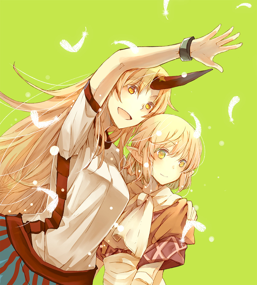 mizuhashi parsee and hoshiguma yuugi (touhou) drawn by atoki