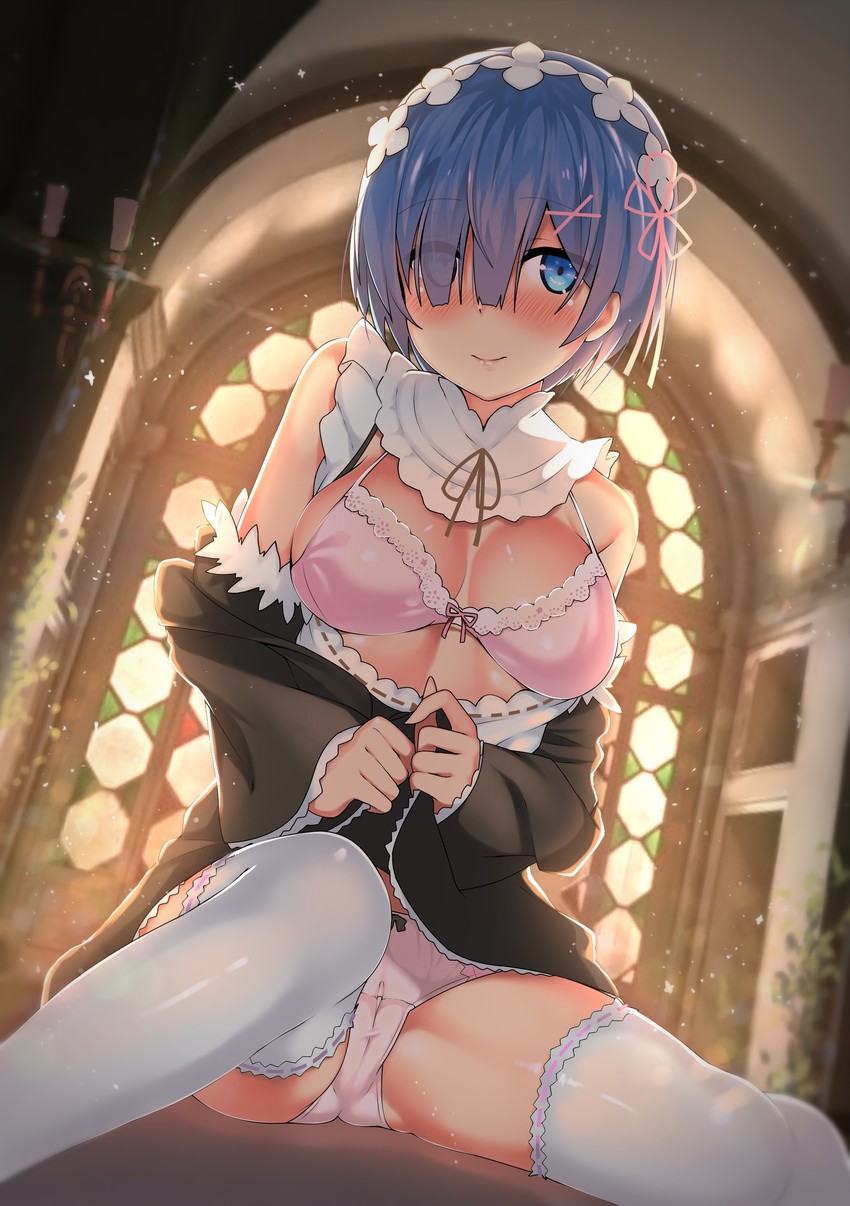 rem (re:zero kara hajimeru isekai seikatsu) drawn by kawai_(purplrpouni)