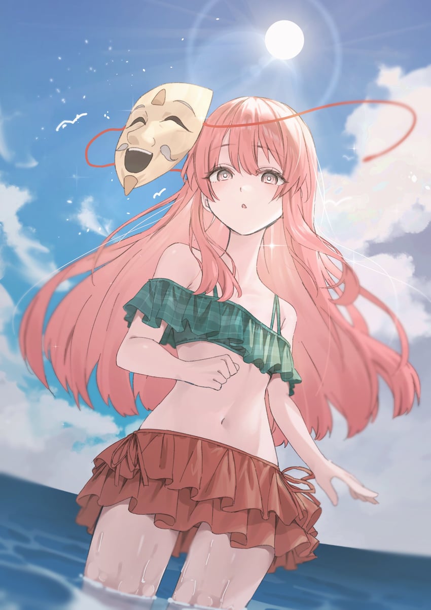 hata no kokoro (touhou) drawn by wanko_sora