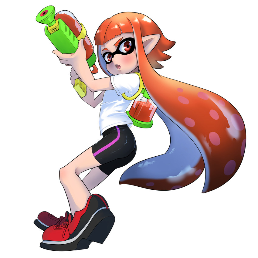 inkling player character, inkling girl, and kaori (splatoon and 1 more) drawn by nukosann