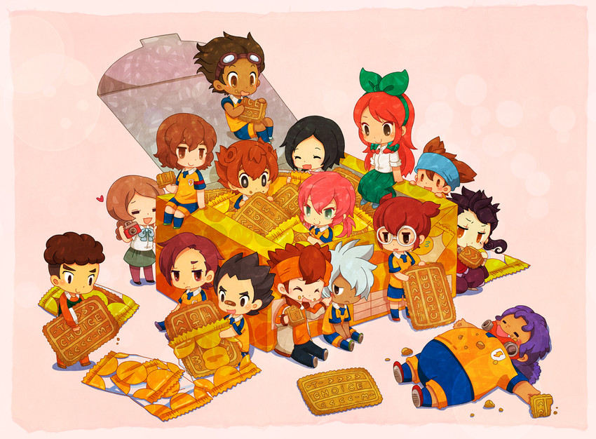 kirino ranmaru, shindou takuto, matsukaze tenma, endou mamoru, tsurugi kyousuke, and 10 more (inazuma eleven and 1 more) drawn by uppi