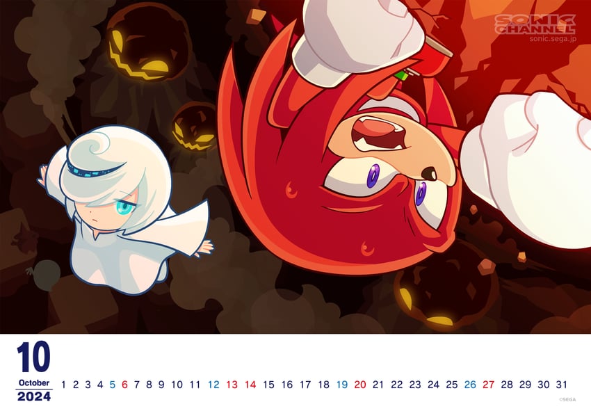 knuckles the echidna, sage, and boo (sonic and 2 more) drawn by hayane_tomoko