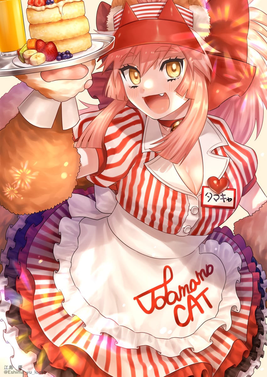 tamamo and tamamo cat (fate and 1 more) drawn by eshima_yu