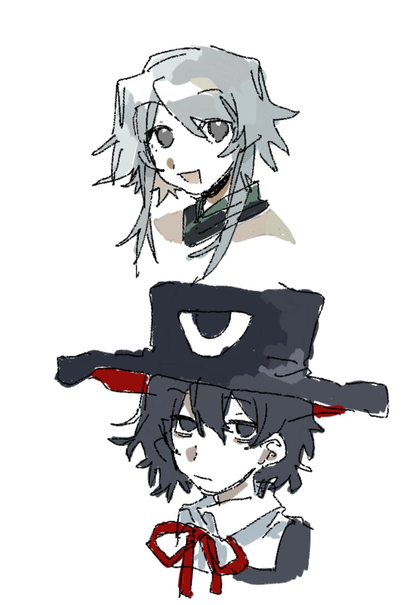 enraku tsubakura and houlen yabusame (len'en) drawn by aaayamitsu