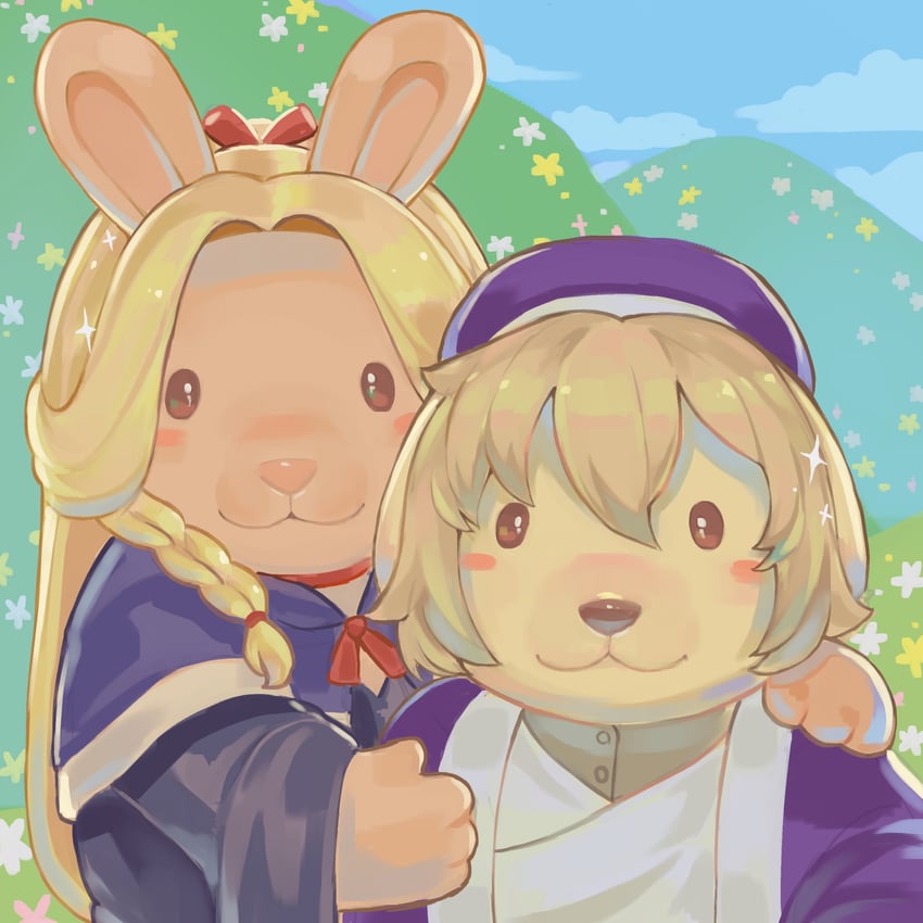 marcille donato and falin touden (dungeon meshi) drawn by jinaxxo