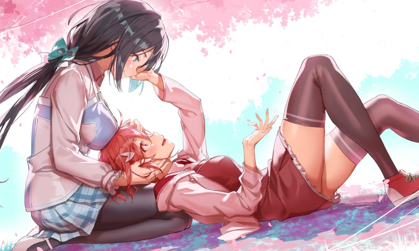 yuuki yuuna and tougou mimori (yuusha de aru and 1 more) drawn by michairu