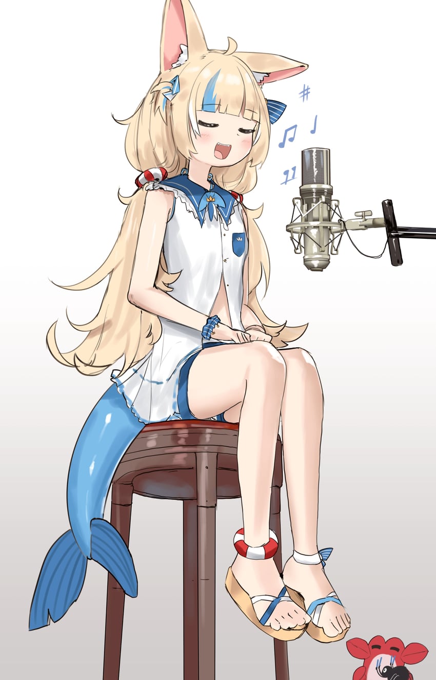 sameko saba and kaniki (indie virtual youtuber) drawn by advarcher
