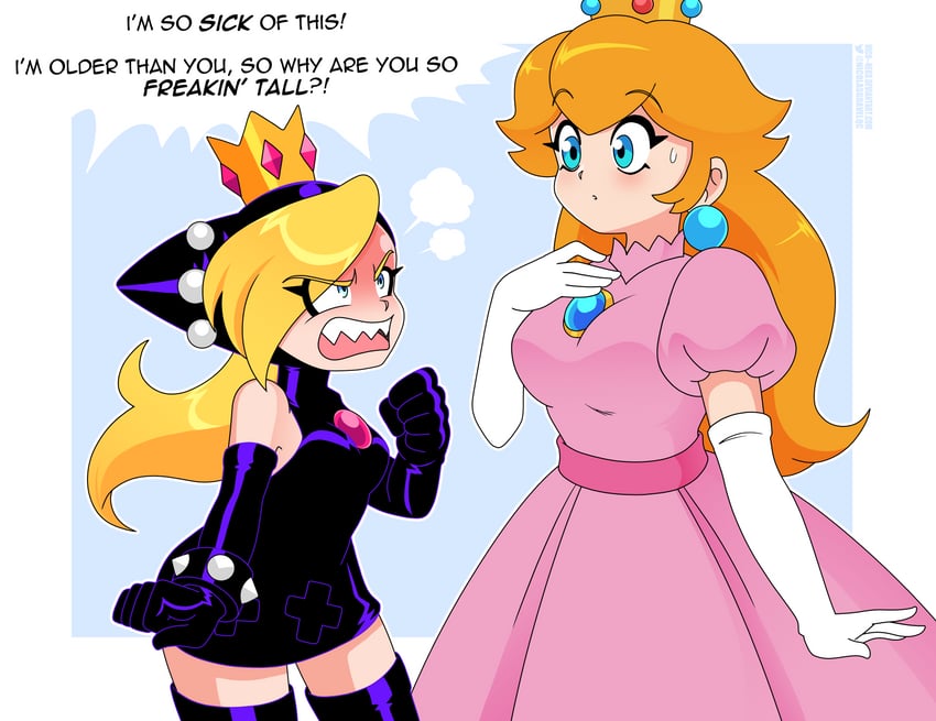 princess peach and warupeach (mario and 2 more) drawn by nico-neko