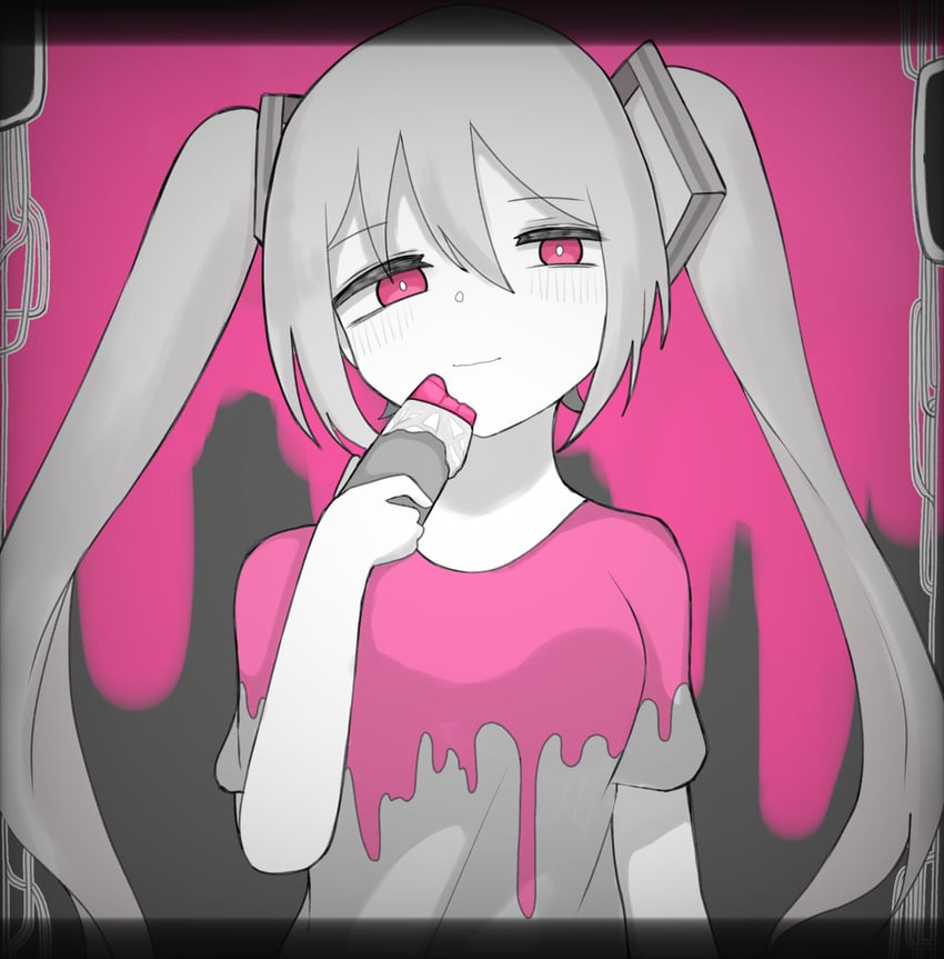hatsune miku (vocaloid and 1 more) drawn by r_aruku