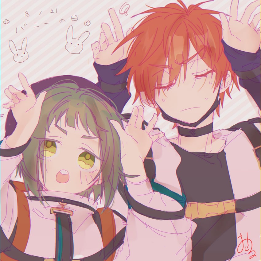 kajiyama fuuta and momose amane (milgram) drawn by kao_ru05