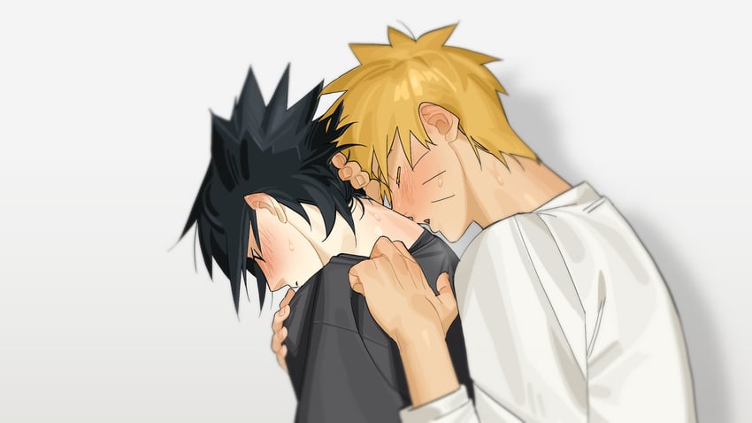 uzumaki naruto and uchiha sasuke (naruto) drawn by guinea_no_akuma