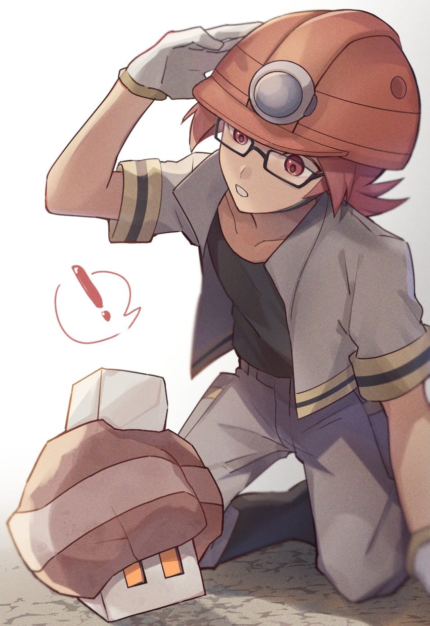 roark and nacli (pokemon and 1 more) drawn by sioinari_03