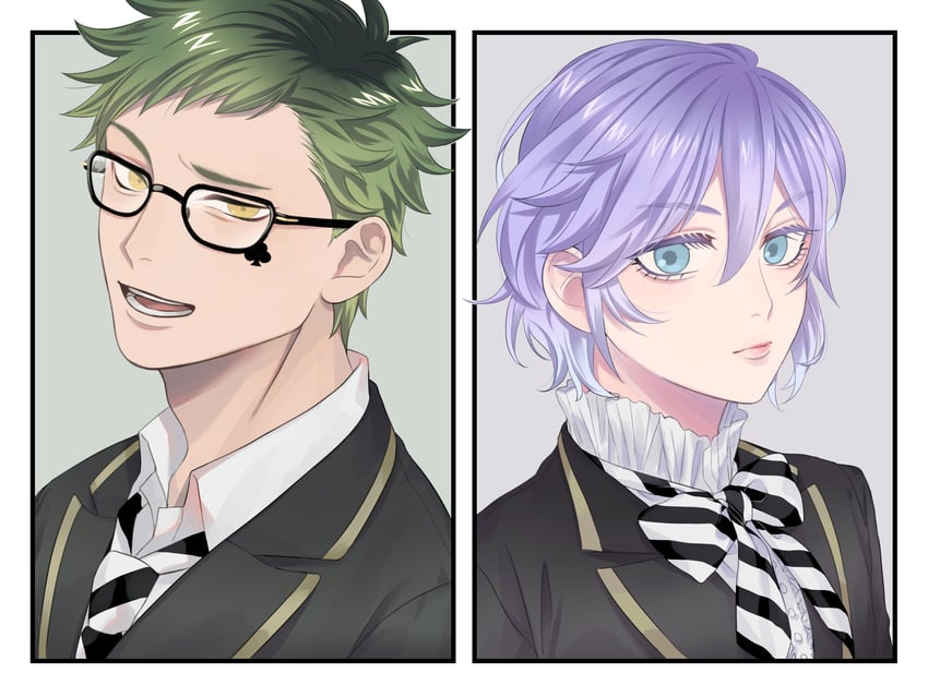 epel felmier and trey clover (twisted wonderland) drawn by kmkm_puddiiiing