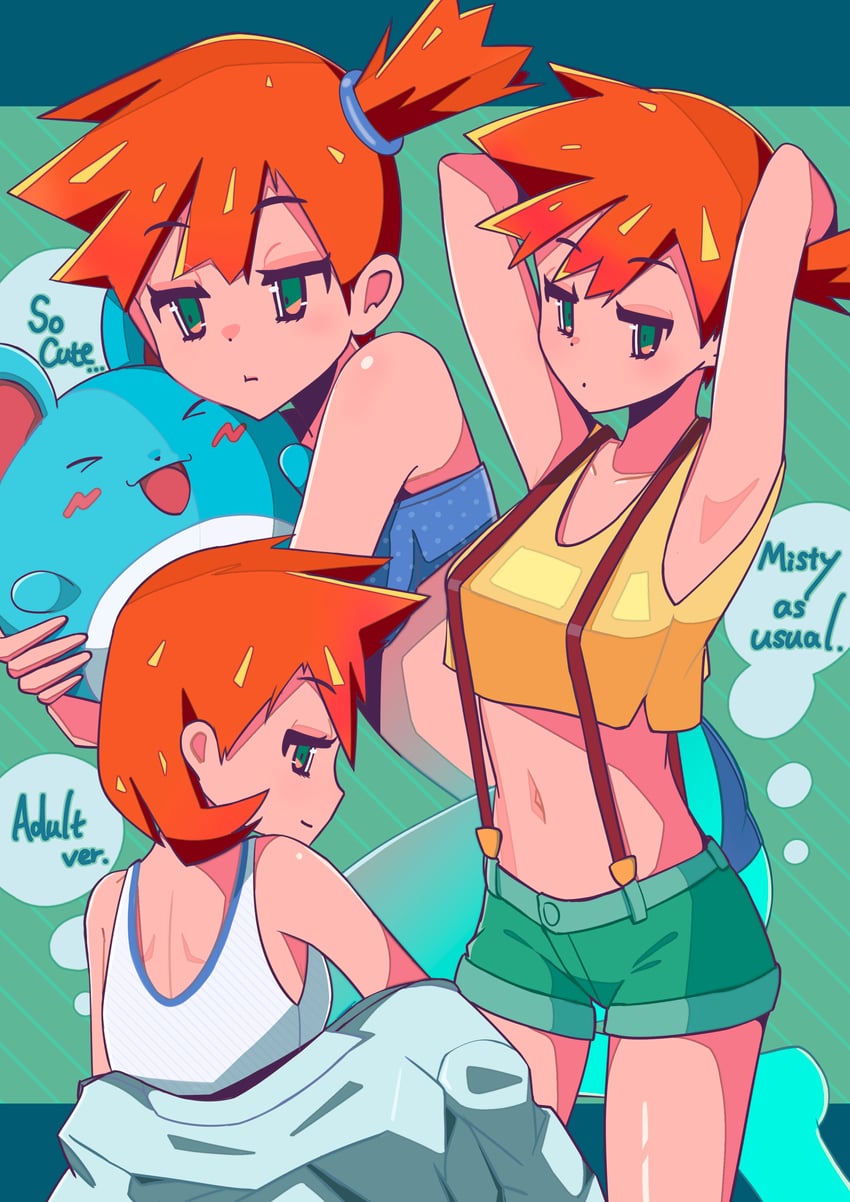 misty and marill (pokemon and 1 more) drawn by yodok