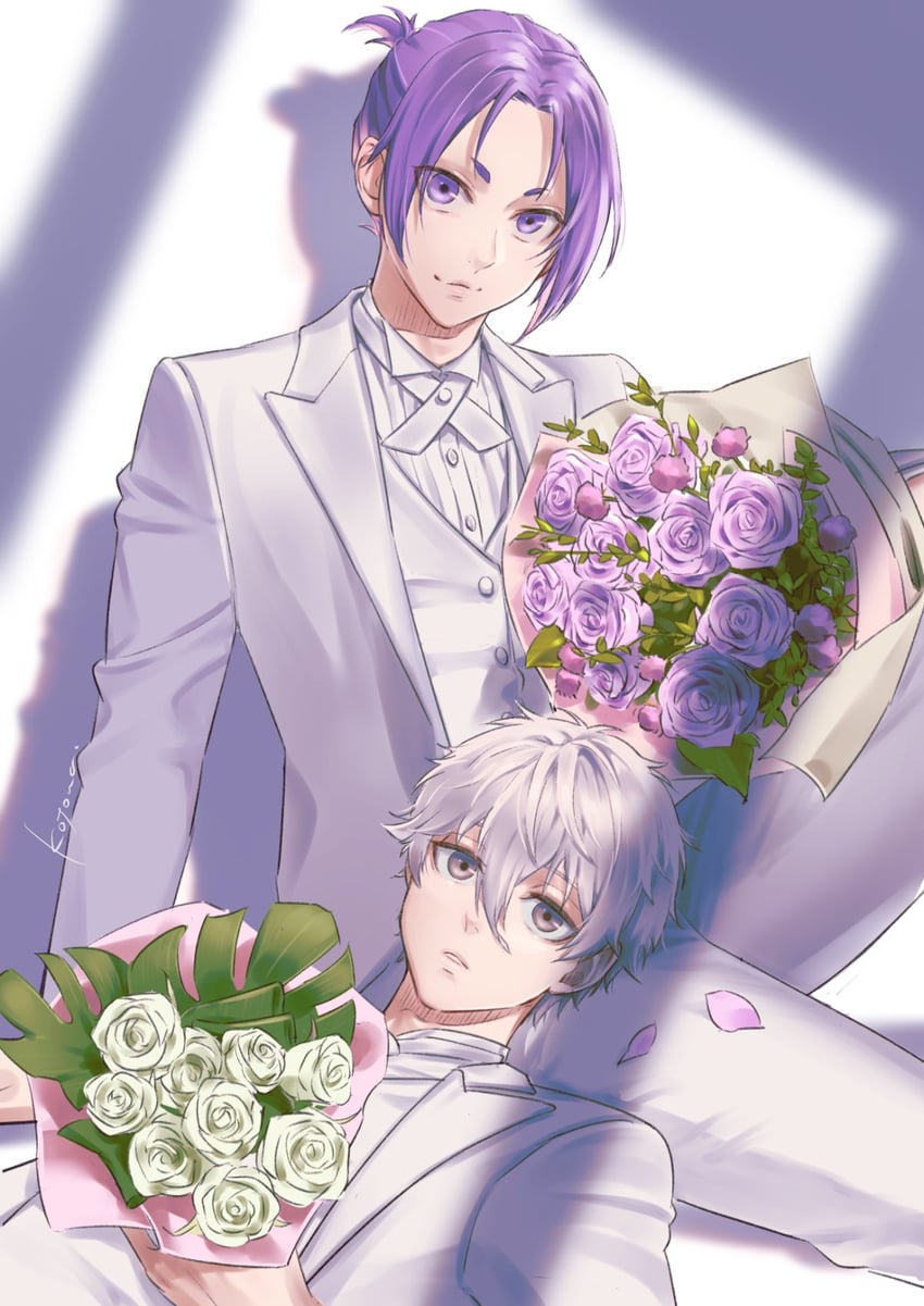 nagi seishirou and mikage reo (blue lock) drawn by cst