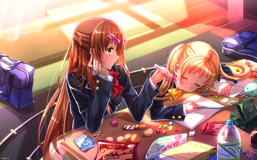 nibutani shinka and dekomori sanae (chuunibyou demo koi ga shitai!) drawn by swordsouls