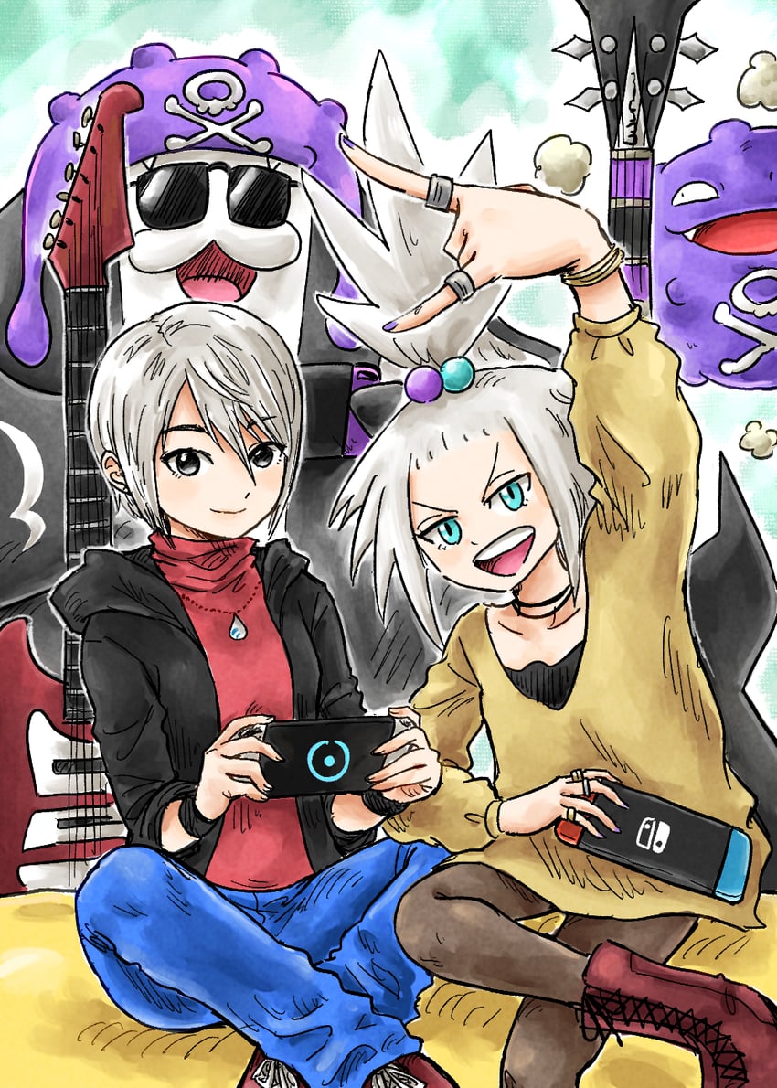 roxie, big man, koffing, and ashley mizuki robbins (pokemon and 5 more) drawn by kicdon