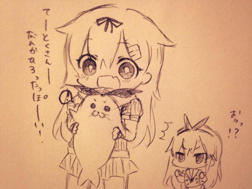 shimakaze, yuudachi, and yuudachi kai ni (kantai collection) drawn by jako_(jakoo21)