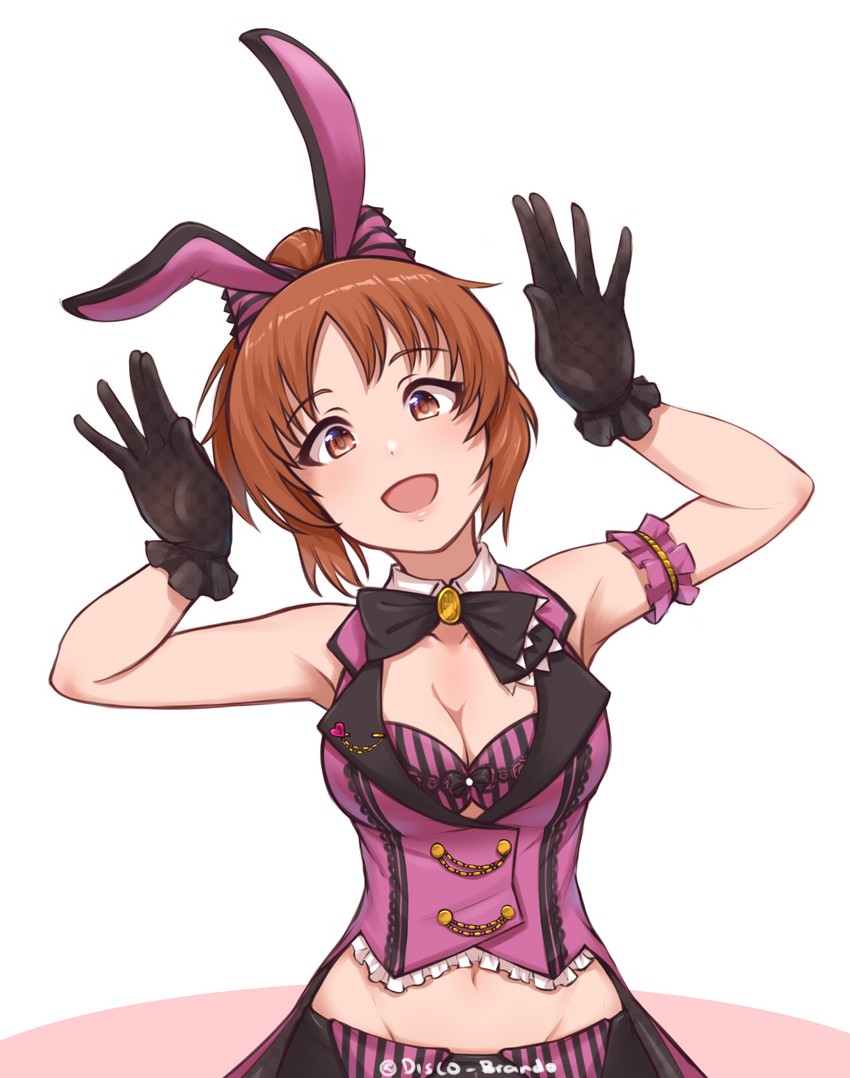 abe nana (idolmaster and 1 more) drawn by disco_brando