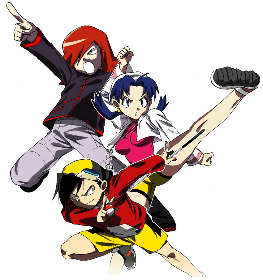 ethan, silver, and kris (pokemon and 1 more) drawn by atodg