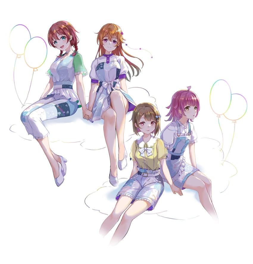 tennoji rina, nakasu kasumi, emma verde, and konoe kanata (love live! and 1 more) drawn by setsu_(qjsj1993aa)