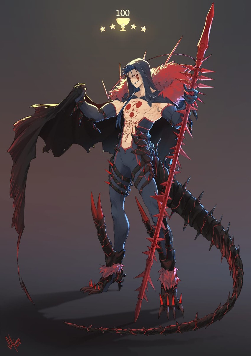 cu chulainn and cu chulainn alter (fate and 1 more) drawn by solkorra