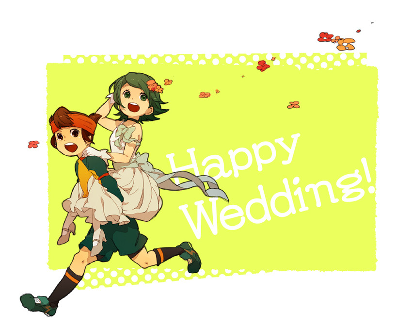 endou mamoru and kino aki (inazuma eleven) drawn by tomo_(sjim)