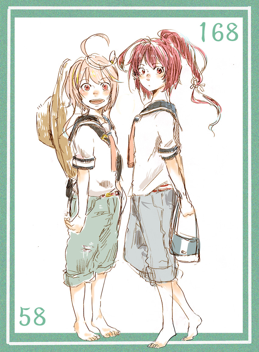 i-58 and i-168 (kantai collection) drawn by uzaki_(jiro)