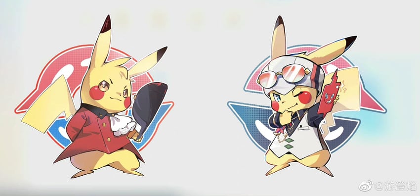 pikachu, leon, rotom, rotom phone, and raihan (pokemon and 2 more) drawn by youchengyan