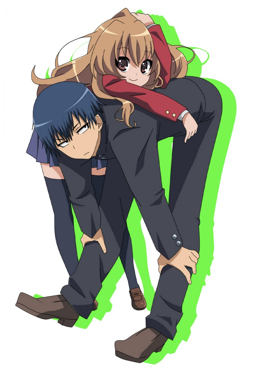 aisaka taiga and takasu ryuuji (toradora!) drawn by sukoyaka_(100hituzi)