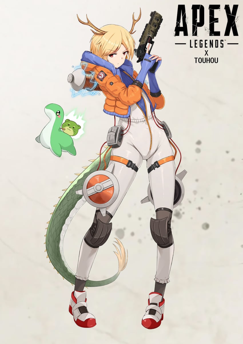 kicchou yachie, wattson, otter spirit, and nessie (touhou and 1 more) drawn by wuwusan