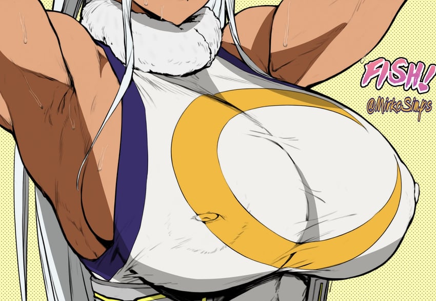 mirko (boku no hero academia) drawn by mirkosimps and parallaxfused