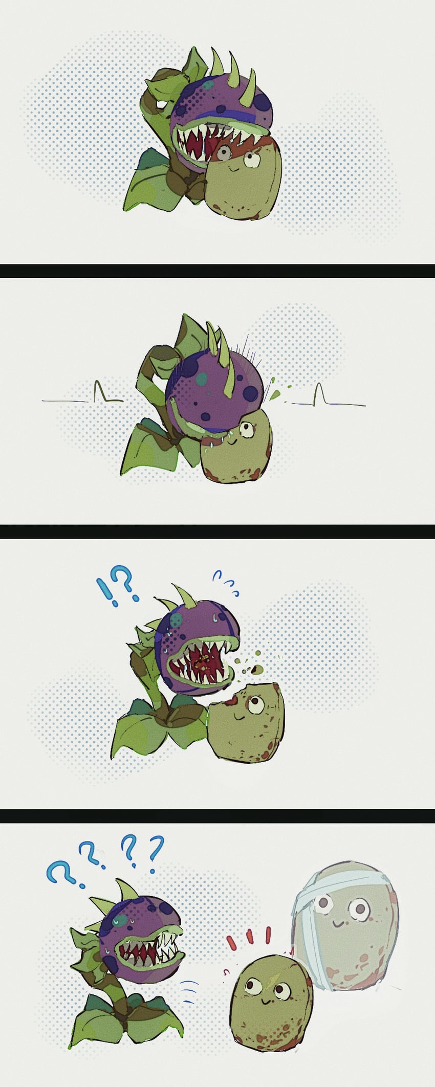 wall-nut and chomper (plants vs. zombies) drawn by hightguy