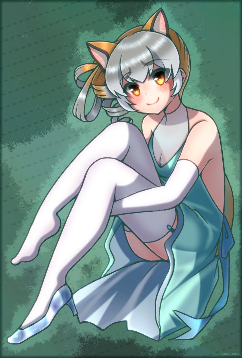 island fox and cinderella (kemono friends and 2 more) drawn by hikarikmy