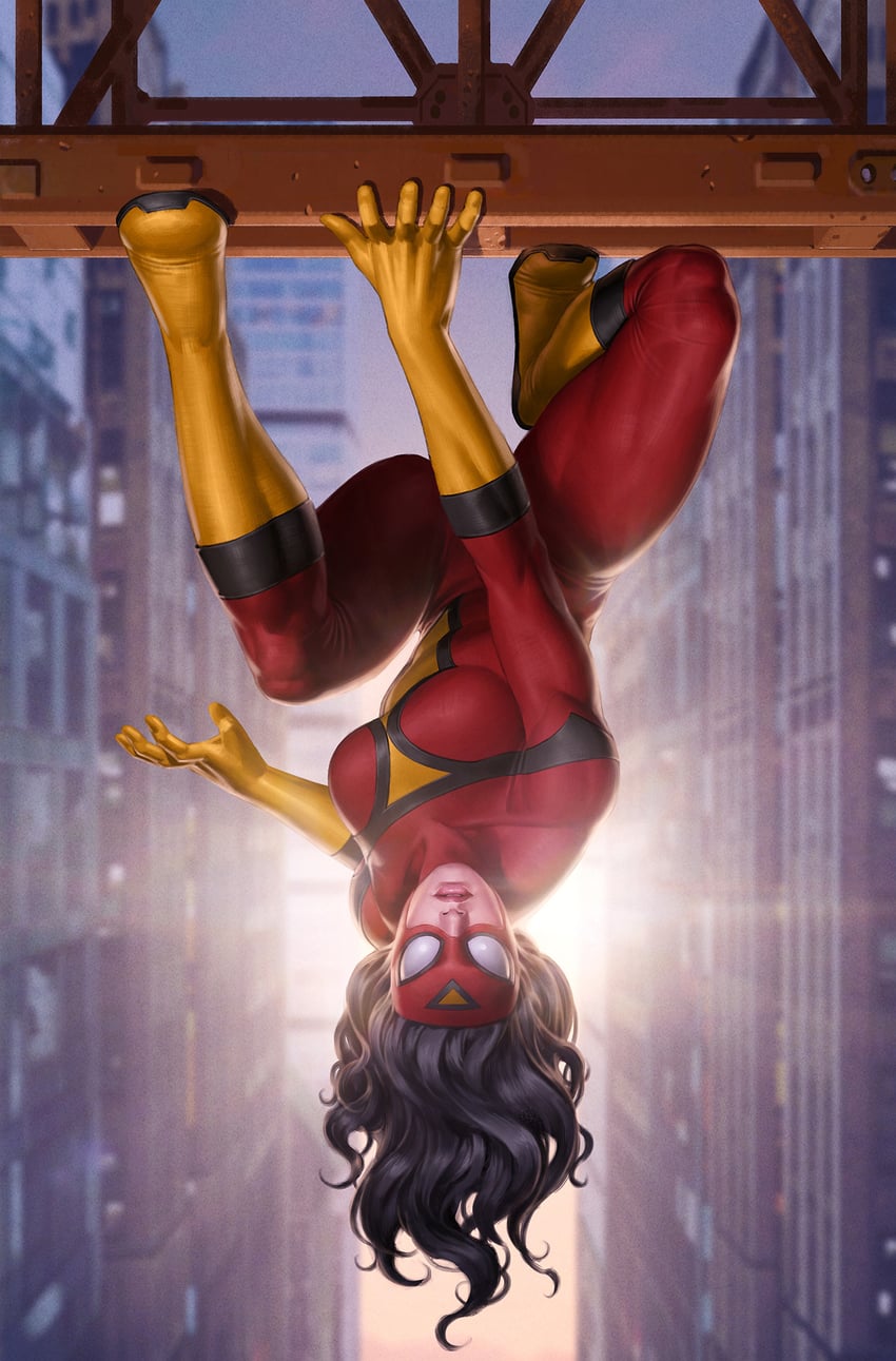 spider-woman and jessica drew (marvel and 1 more) drawn by yoon_junggeun