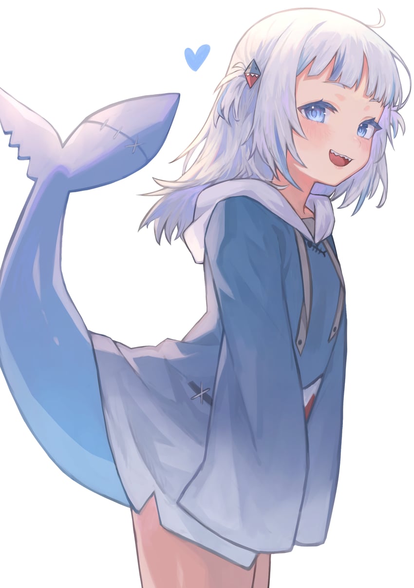 gawr gura (hololive and 1 more) drawn by kiwwwwwi