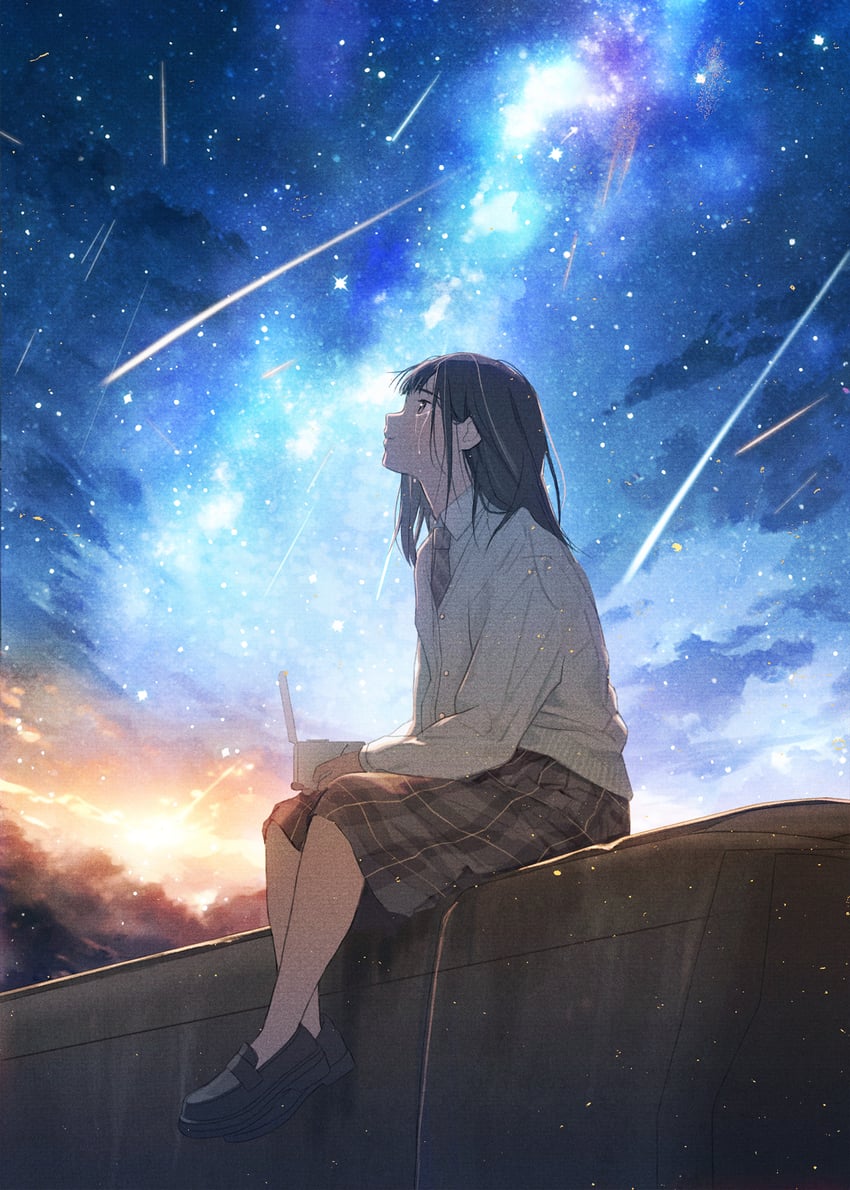 ano hi mita ryuusei to kimi to shinu tame no negai drawn by nakamura_yukihiro