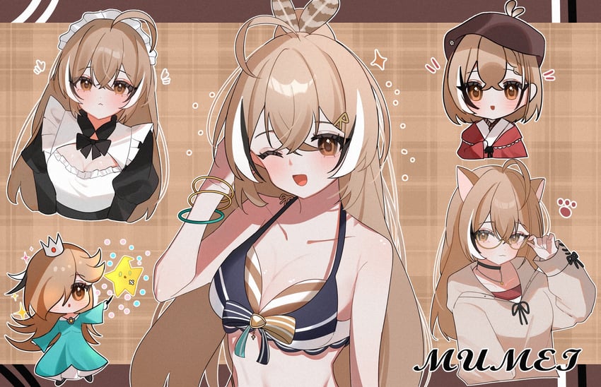nanashi mumei, rosalina, and luma (hololive and 3 more) drawn by hana20000920